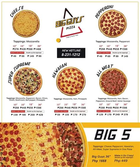 big guys pizza branches|BIG Guys! Pizza Philippines .